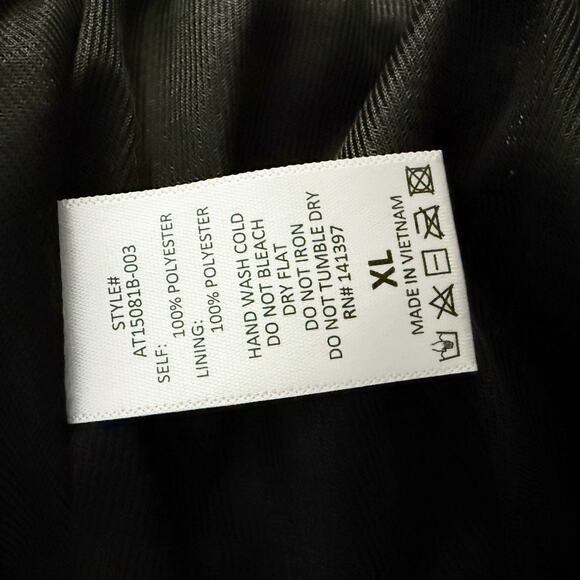 ASTR THE LABEL | Plisse Surplice Faux Wrap Top Textured Black Blouse | Size XL - Picture 7 of 9